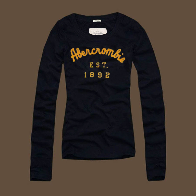 Abercrombie Fitch Mujeres De Cuello Redondo Largo Remera AF8163